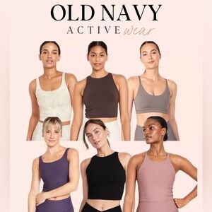 3 NWT! Old Navy Mystery Athletic Workout Tank Tops/ Sports Bras / Bodysuits